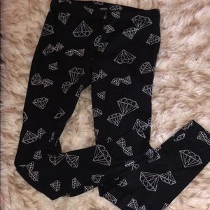 Forever 21 Diamond Leggings Large